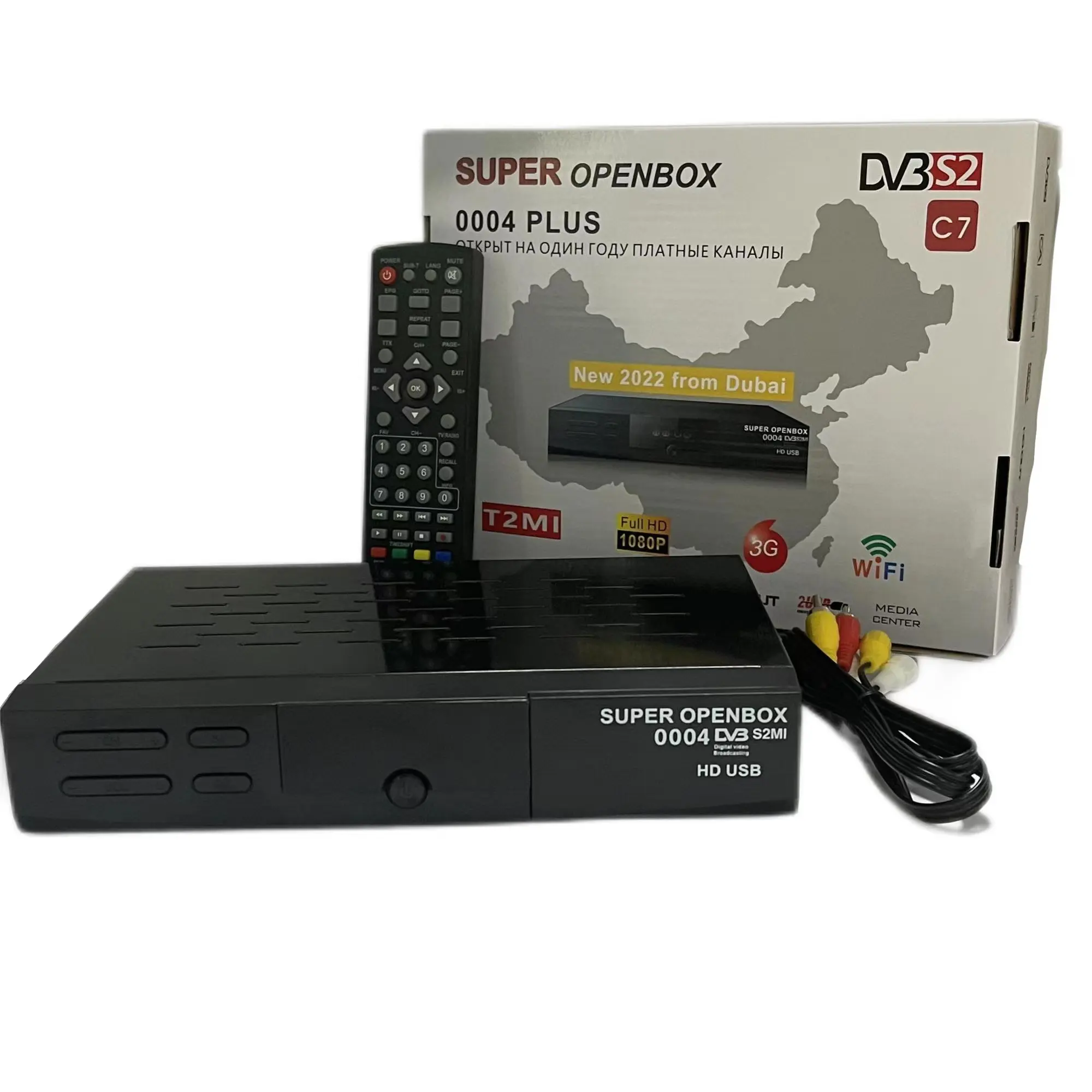 DVB S2 C Video Player H.264 FTA Video đầu ra cho miễn phí xem youtube nhiều video Combo Set-Top Box