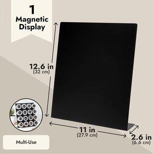 Tableau d'affichage magnétique en métal noir sur pied avec rangement pour notes adhésives, tableau d'affichage DIY - Product Image 4