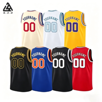 Ensemble de maillots de basket-ball réversibles personnalisés en gros, sans manches, séchage rapide, respirant, broderie, impression numérique