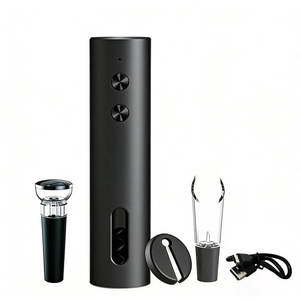 Ensemble ouvre-bouteille électrique 4-en-1 avec batterie au lithium, chargement rapide Type C, noir mat, avec coupe-capsule, verseur et aérateur - Product Image 6