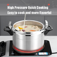 Autocuiseur Commercial 3 Litres en Alliage d'Aluminium, Cuisson Rapide, Fond Industriel Poli, Ustensile de Cuisine en Métal Abordable