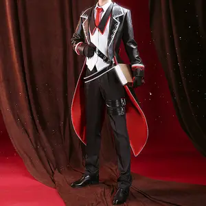 IN STOCK Genshin Impact Diluc Concert Wear Cosplay Costume Men Doujin Christmas Halloween Outfit Wig Shoes Plus Sizes