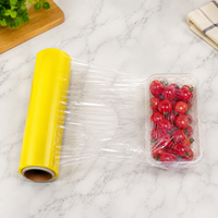 Rouleau de film alimentaire en PVC de qualité alimentaire 12mic, film plastique transparent pour emballer les aliments, pour la cuisine et les restaurants