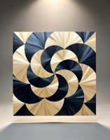 Panneau de parquet en paille de blé fait main Kisswood avec motif GÉOMETRIE - Solutions graphiques de design moderne pour salon et hôtel