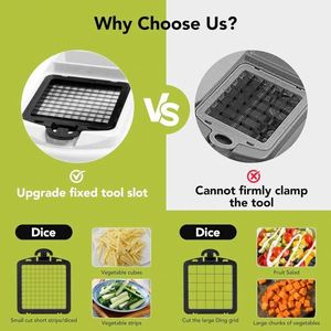 Multifunctional Fruit & Vegetable <b>Kitchen</b> <b>Gadget</b> 15-in-1 Vegetable Cutter Onion & Carrot Chopper Food Shredding Vegetable Cutter - Product Image 5