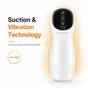 Masturbador Masculino Automático con Succión, Vibración y Calor, <span class=keywords><strong>13</strong></span> Modos, Recargable, Funda de Silicona, Juguete Sexual Eléctrico para Hombres, OEM - Product Image 1