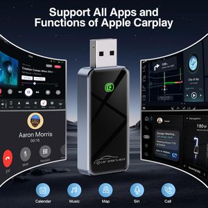 Fuallwin อะแดปเตอร์มินิดิสก์ U แบบไร้สาย CarPlay เชื่อมต่อเร็ว WiFi dual-band ควบคุมด้วยเสียงแผนที่ออนไลน์ iPhone <span class=keywords><strong>Android</strong></span> - Product Image 6