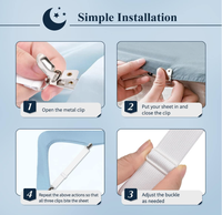 Sangles de drap de lit réglables, élastiques, attaches de coin pour drap-housse, sangles pour rester en place, attaches antidérapantes, clips