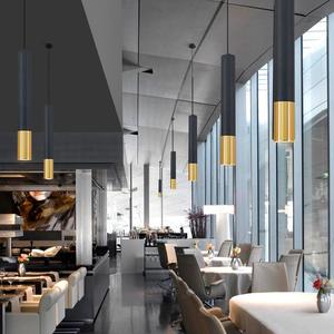 アルミチューブペンダントライト モダン ブラック ブラス ゴールド ホーム キッチン ベッドサイド ペンダントライト - Product Image 3