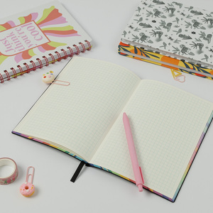 New hot-bán tùy chỉnh A5 máy tính xách tay với một dải ruy băng Bookmark, lưới giống như giấy bên trong và các mặt đầy màu sắc rực rỡ - Product Image 6