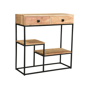 Tiroirs de rangement pour meubles de maison <span class=keywords><strong>en</strong></span> métal de table <span class=keywords><strong>console</strong></span> <span class=keywords><strong>en</strong></span> <span class=keywords><strong>bois</strong></span> de <span class=keywords><strong>style</strong></span> <span class=keywords><strong>industriel</strong></span> E0/E1 du fournisseur chinois pour le salon - Product Image 5
