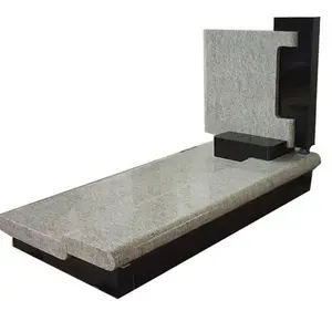 Piedra natural pulida, lápida de granito negro, utilizada para conmemoración/Cementerio