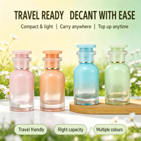 Flacon vide en verre sablé couleur macaron pour recharge de parfum et cosmétiques, en gros