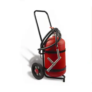 White/Red customized color 25kg/50kg/75kg/100kg Trolley powder fire extinguisher, wheeled type extincteur, extintor