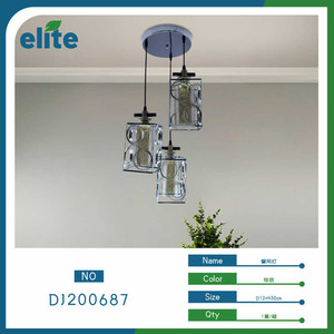 Lampada a sospensione minimalista industriale moderna lampada a sospensione Design rettangolare per sala da pranzo lampada a sospensione colore bianco caldo AC fonte di alimentazione - Product Image 1