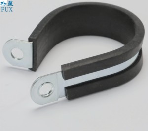 OEM tùy chỉnh thép không gỉ P kẹp kim loại p loại Clip cao su lót Ống kẹp tráng Đường kính trong Đen Ống kẹp - Product Image 3