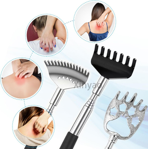 Custom Logo Long Handle Simple Metal &amp; Rubber Telescoping Extendable <strong>Back</strong> <strong>Scratcher</strong> Relieve Itching Tool Home Use - Product Image 5