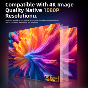 Projecteur de jeux vidéo Smart TV Android 14, 500 ANSI lumens, home <span class=keywords><strong>cinéma</strong></span>, résolution native 1080p, projecteur LED LCD WiFi à courte focale - Product Image 6