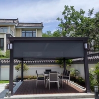 Pergola électrique réglable en alliage d'aluminium de haute qualité pour l'extérieur, design écologique sur le thème de la nature, garantie de 7 ans