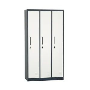 Metal Locker 3 Door Wardrobe Locker Staff Clothea Closet Steel Storage Locker With 2/4/6/9/12/15/18/24 Door