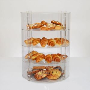 Nhà máy trực tiếp tùy chỉnh rõ ràng Acrylic hiển thị trường hợp S Showcase <span class=keywords><strong>lucite</strong></span> Tủ thực phẩm bánh mì - Product Image 5