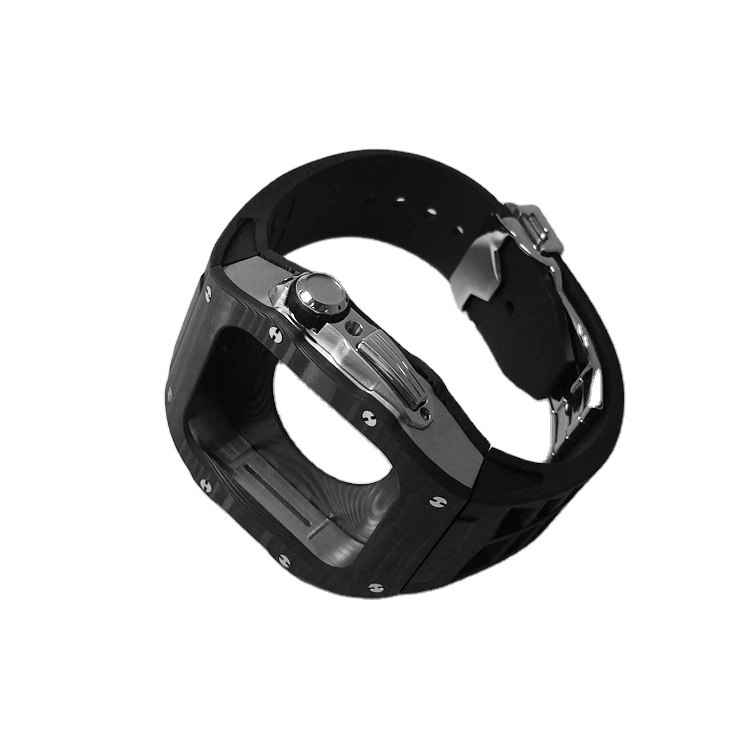 Высококачественный чехол из углеродного волокна в спортивном стиле, чехол для часов с ремешком, подходит для Iwatch серии