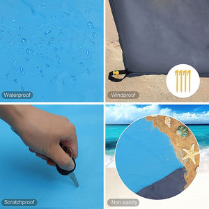 Custom Outdoor Extra Large Foldable Pocket Portable Sand Free Proof Waterproof Camping Beach Blanket Beach Mat <strong>Picnic</strong> Mats <strong>Rug</strong> - Product Image 3