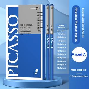 2 H/H/B/2B/3B/4B/5B/6B/7B/8B/9B/10B/12B/14B/16B suave medio extra suave carbón <span class=keywords><strong>Picasso</strong></span> boceto arte estudiante dibujo lápiz - Product Image 2