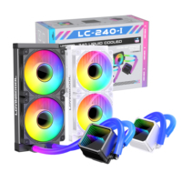 Refroidisseur d'eau pour processeur Lovingcool 2024 240MM ARGB LED pour socket Intel LGA115X/1200/1700/1366/2011/2066, température en temps réel, boîtier d'ordinateur