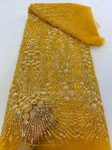 Ricami di lusso perline e paillettes tessuto di pizzo - Product Image 5