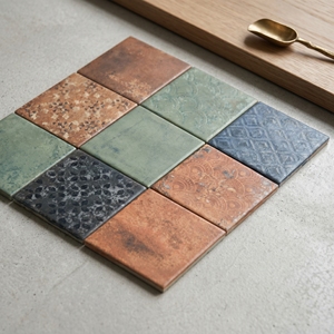 <span class=keywords><strong>Serie</strong></span> Medici Patina, Azulejos de Porcelana Mate de 150x150 mm, Estilo Vintage, Patrones Decorativos para Pared y Suelo, Antideslizantes - Product Image 3