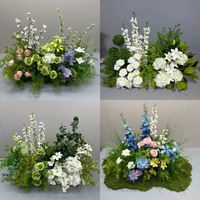 ODIS - Decoración Floral Hecha a Mano para Bodas de Primavera, Orquídeas Cymbidium Artificiales Personalizadas, Camino de Flores Estilo Mori para Bodas