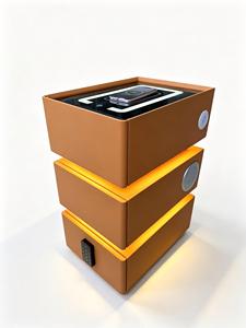Mesita de Noche Moderna con Carga Inalámbrica, Iluminación RGB y Altavoz Bluetooth, Gabinete de Madera con 3 Cajones para Dormitorio - Product Image 1