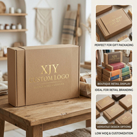 Caja Rectangular Biodegradable con Logotipo Personalizado XJY, Estampado en Caliente con Lámina Dorada, Embalaje de Cartón, MOQ Bajo