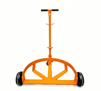 Chariot manuel à profil bas pour fûts d'huile de 200 L, capacité 500 kg, chariot à main portable en acier, chariot de transport certifié CE pour entrepôt