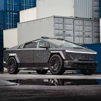 Kit carrosserie en carbone sec de style MSY 2023-2024 pour Tesla Cybertruck, amélioration en carbone forgé, lèvre avant, lèvre arrière, jupe latérale, échappement universel