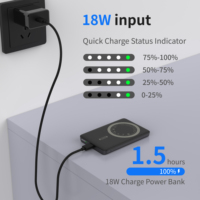 Batterie externe magnétique ultra-mince 5000 mAh avec charge rapide 20W pour iPhone 17/16/15 - Solution de recharge mobile portable