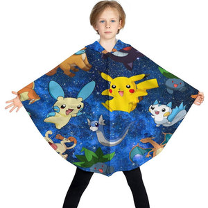 Cute Kids Cartoon <strong>Pokemoned</strong> Wearable Blanket <strong>Hoodie</strong> Personalized Custom Fleece Flannel Blanket Sweater Fast Shipping - Product Image 1