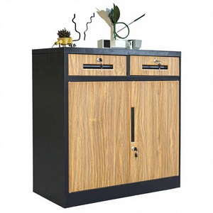Best Quality 2-Drawer Swing Door Metal File Cabinet <b>Small</b> Half-Height with Adjustable Shelf Office Furniture Storage - Product Image 6