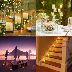 6 Pack Preço Baixo Bateria Operado Tea Candle Set Sem Chama Remoto Luzes LED Elétricas Recarregáveis Tea Light Candle Home Decor