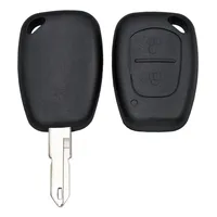 Boîtier de clé à 2 boutons en métal et plastique pour Renault Clio II Kangoo Master Twingo Trafic Modus NE72 avec lame non coupée