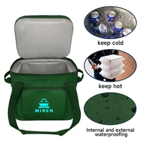 Sac isotherme souple imperméable 30L 840DTPU pour camping, pique-nique, canettes, aliments, vin, avec blocs réfrigérants réutilisables, isolation 48h, gris foncé moderne