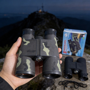 Jumelles 6X35 avec boussole, jouet d'exploration de la nature en plein air pour enfants, versions camouflage et noires, en plastique - Product Image 2
