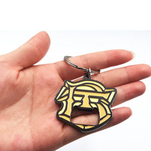 فتاحة زجاجات معدنية مخصصة رخيصة من الفولاذ المقاوم للصدأ كتذكار، مع ميدالية مفاتيح مطلية بالمينا الناعمة أو الصلبة للبيرة والنبيذ - Product Image 6