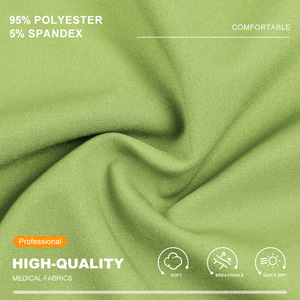 Nouvel ensemble de blouses chirurgicales légères en tissu Dobby polyester pour femmes, <span class=keywords><strong>tenue</strong></span> de bloc opératoire deux pièces à manches courtes pour uniforme - Product Image 2