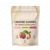 Gummies de créatine 32 unités saveur naturelle pastèque/pomme verte/boissons de fruits rouges pour la croissance musculaire, la gestion de l'énergie et la nutrition sportive