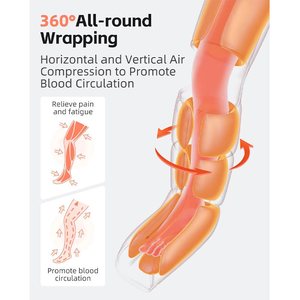 Masseur de jambes à 4 airbags avec chaleur et thérapie par compression d'air, <span class=keywords><strong>appareil</strong></span> de massage des jambes pour la récupération musculaire et l'amélioration de la circulation - Product Image 3