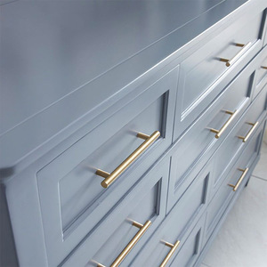 HJY Poignées <span class=keywords><strong>de</strong></span> meubles modernes en acier inoxydable Nickel Gold Black Kitchen Cabinet Handles Bedroom Exterior Drawers Dressers - Product Image 6