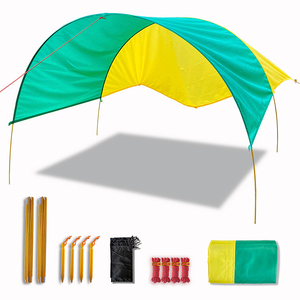 Bán buôn 9*6 ft bãi biển Ngoài trời nơi trú ẩn không thấm nước Polyester Sun <span class=keywords><strong>Shade</strong></span> với nhôm cực mang túi điều chỉnh dọc theo cực - Product Image 2