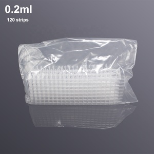 Tubos de PCR de 0.2ml, <span class=keywords><strong>Tubo</strong></span> de Centrífuga PCR-8 de 0.1ml, Pared Ultrafina, Libre de DNase/RNase, No Pirogénico, No Citotóxico, 120 Tiras - Product Image 3